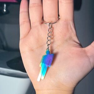 Billie Eilish Rainbow Blohsh Keychain